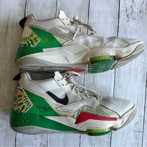 PRROWNED MENS NIKE JORDAN ZOOM 92 WHITE GREEN RED CK9183-103 SIZE 10.5